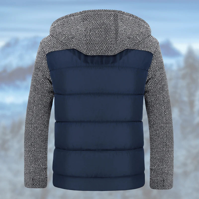 Arwen Thermo Jacke - Dicke Kapuzenjacke mit elegantem Winterdruck