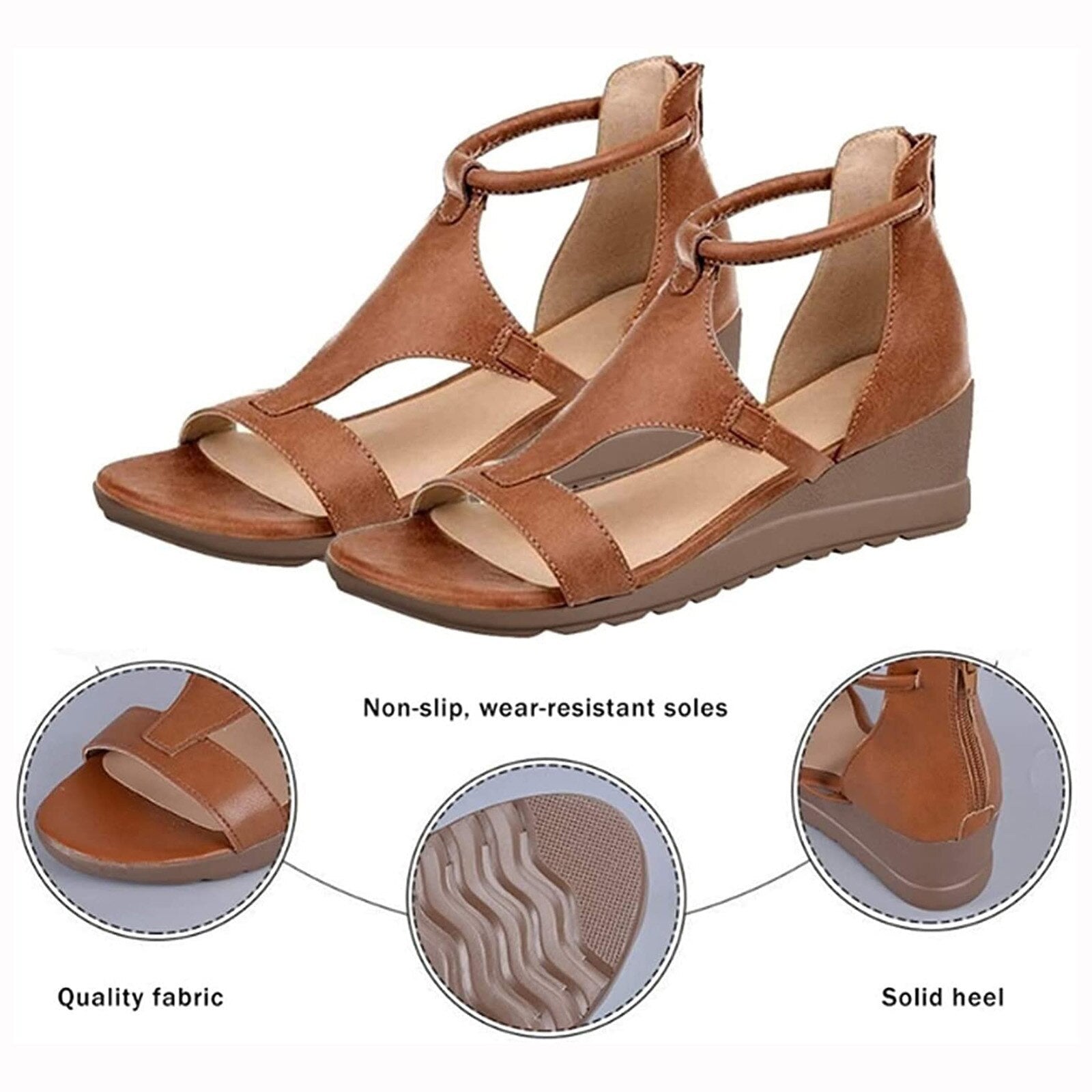 Brenna Ortho Sandalen - Comfortabele sleehak sandalen 50%KORTING